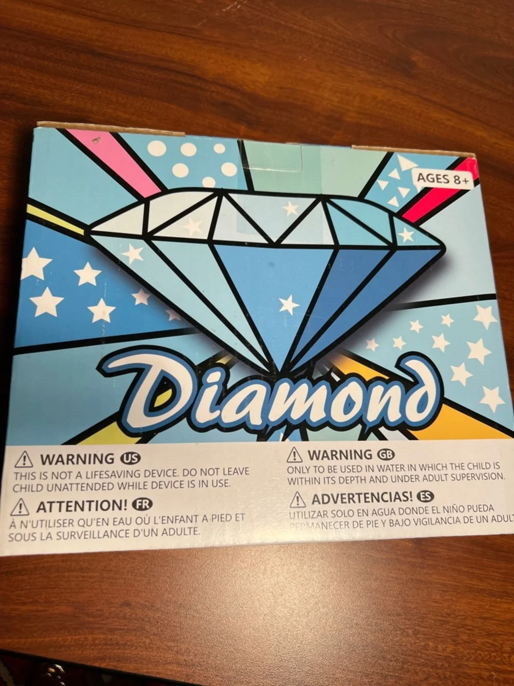 Diamond inflatable pool float in box